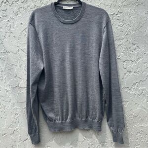 SUITSUPPLY Sweater Mens Large Merino Wool‎ Crew Neck Gray